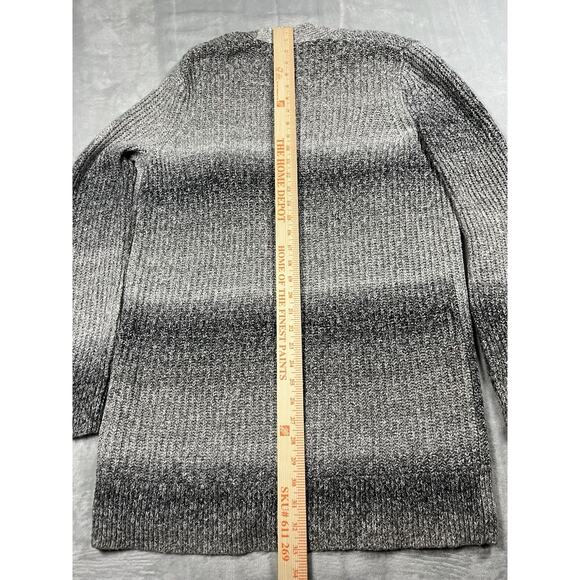 GAP Womens Small Gray Ombre Long Sleeve Thigh-Length Open Cardigan Lagenlook - Picture 6 of 12